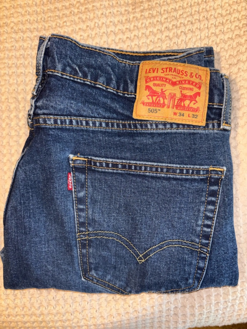 Men’s Levi's Classic Straight Dark Blue Denim Jeans